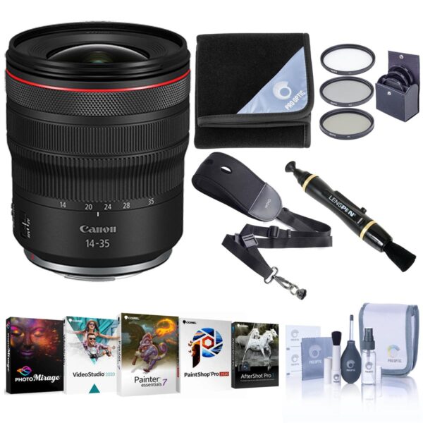 Canon RF 14-35mm f4 L IS USM Lens With Free PC Software And Accessories Kit