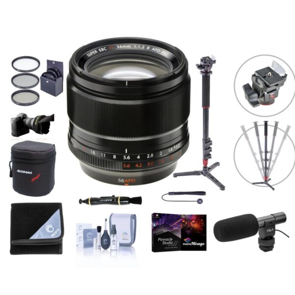 Fujifilm XF 56mm F1.2 R APD Lens - With Pro Accessory Bundle