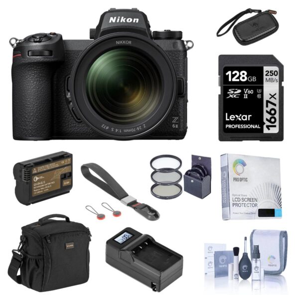 Nikon Z 6II Mirrorless Camera with 24-70mm f4 Lens with Essential Accessory Kit