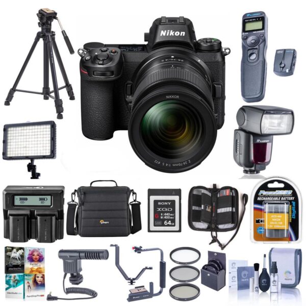 Nikon Z7 FX-Format Mirrorless Camera with Z 24-70mm f4 S Lens WPro Acc Bundle