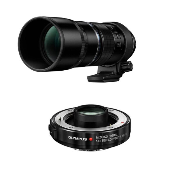 Olympus M. Zuiko ED 300mm F4.0 IS Lens for MFT Black with MC-14 Teleconverter