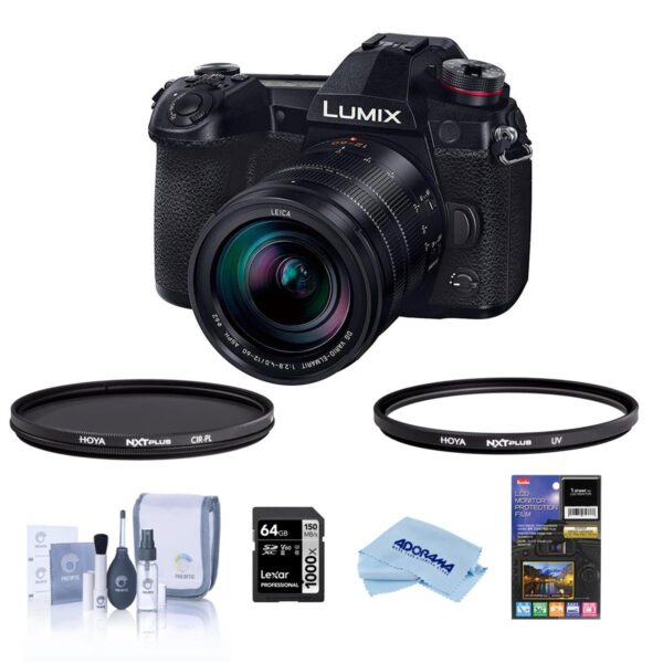 Panasonic Lumix G9 Mirrorless Camera, Black wLeica DG 12-602.8-4 Lens