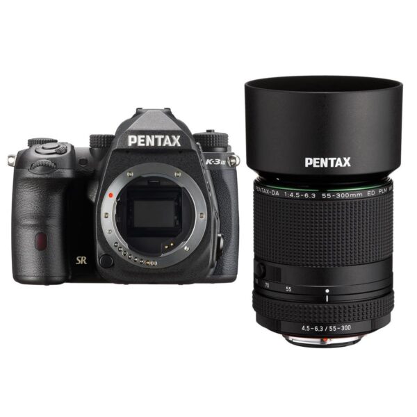 Pentax K-3 Mark III APS-C-Format DSLR Camera Black with 55-300mm f4.5-6.3 Lens