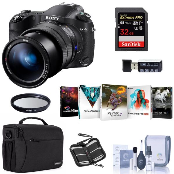 Sony Cyber-shot DSC-RX10 IV Digital Camera, Black With Free Accessory Bundle