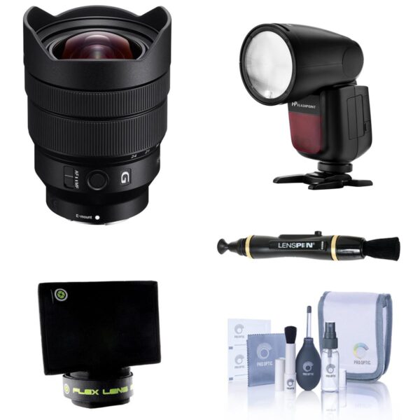 Sony FE 12-24mm f4 G E-Mount Lens With FP Zoom Li-on X R2 TTL Round Flash Kit